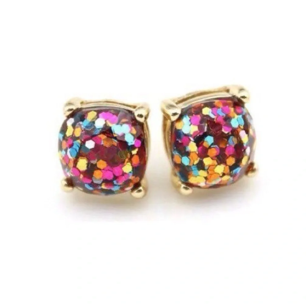 NEW! Multicolor Confetti Glitter Stud Earrings